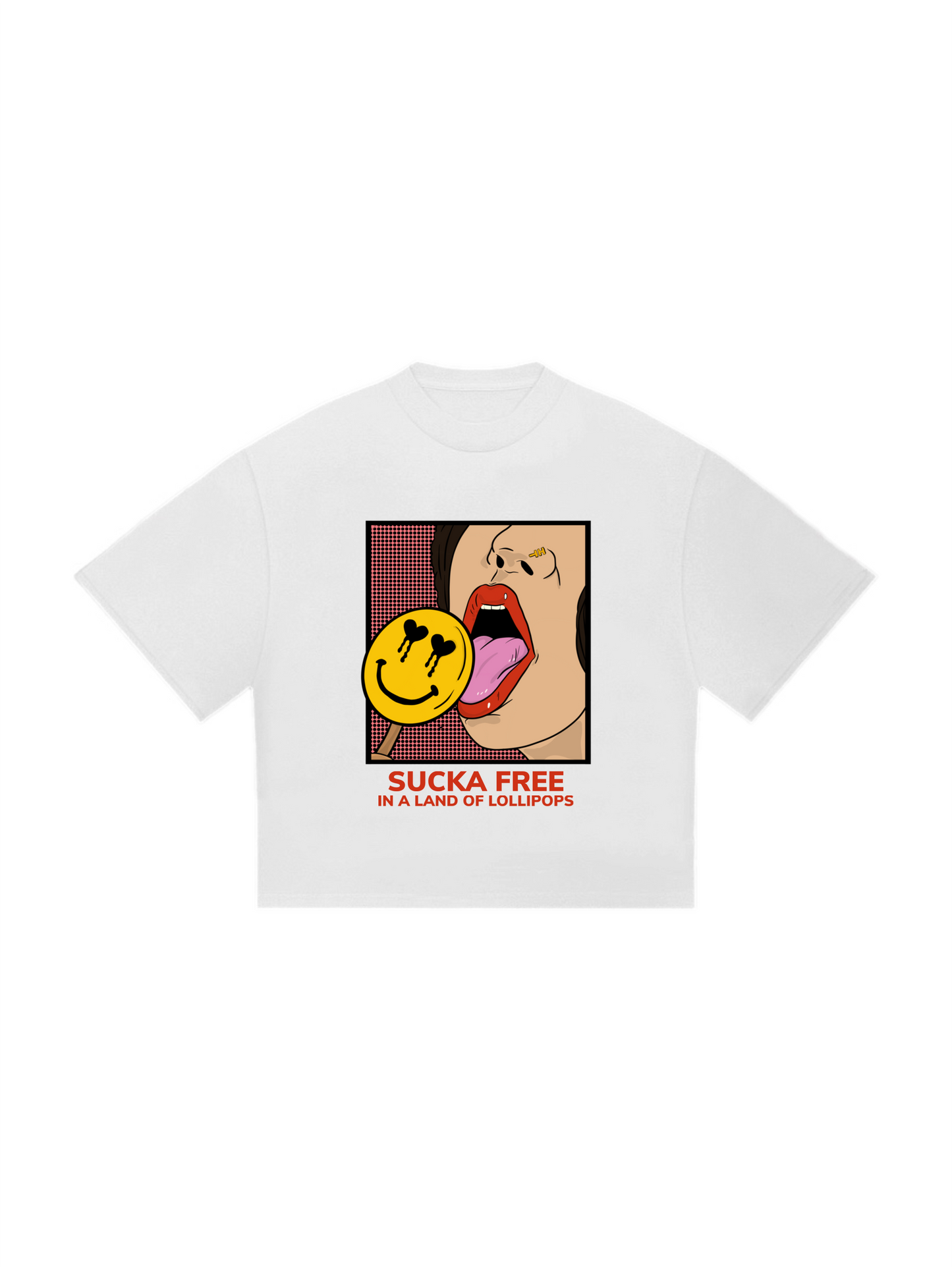 SUCKA FREE (drop shoulder crop sweat tee)